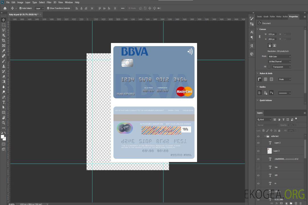 Carte Mastercard de la Banque BBVA du Paraguay template Carte Mastercard de la Banque BBVA du Paraguay template